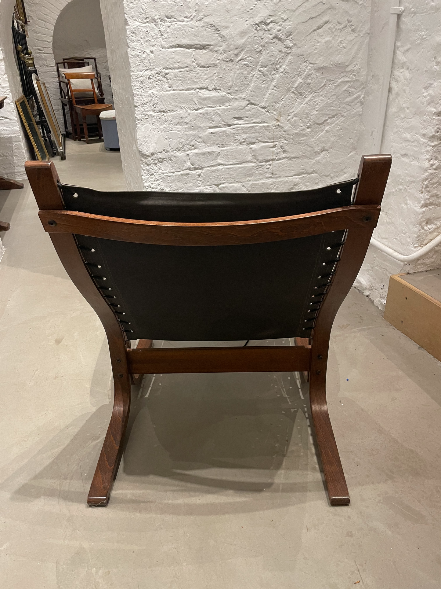 Mid Century circa 1966 Ingmar Relling leather Westnofa chairs PAIR