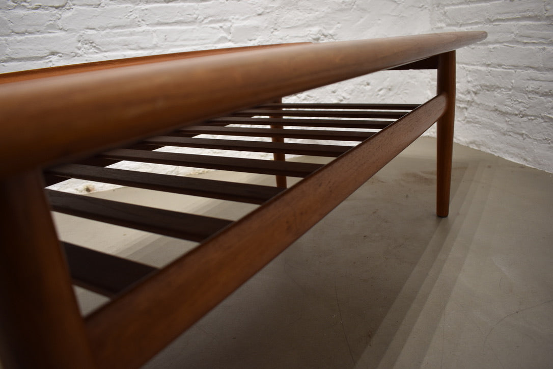 Danish coffee table with shelf by Grete Jalk for Golstrup (1950s)