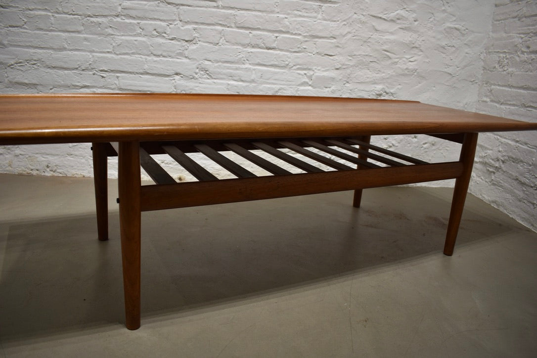 Danish coffee table with shelf by Grete Jalk for Golstrup (1950s)