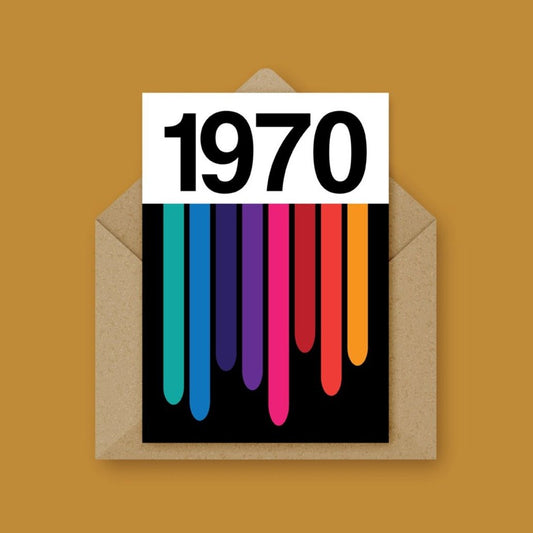 Soundwaves 'Rainbow' Year Card (Different years available)