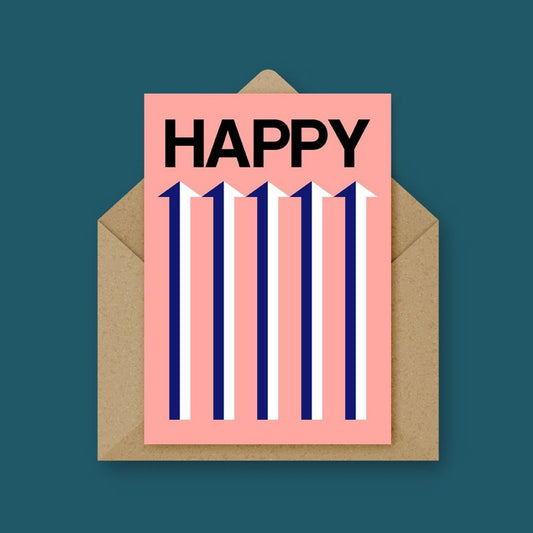 HAPPY Card - Pink